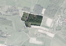Mapa wybranego obszaru dzielnicy w Rybniku.