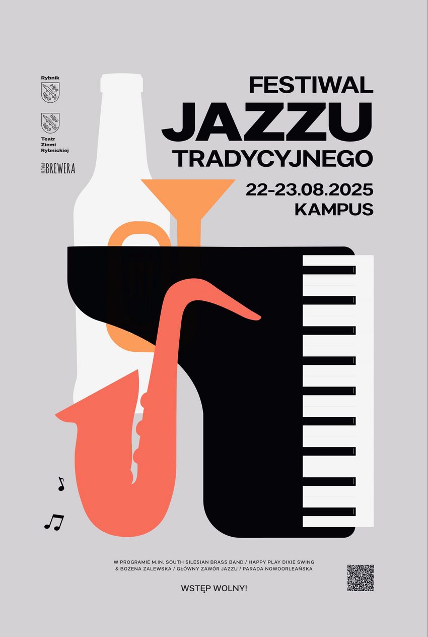 Plakat z programem 17. Festiwalu Jazzu Tradycyjnego