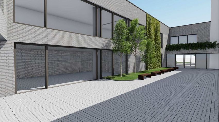 Wizualizacja budynku nowej sali gimnastycznej przy II LO