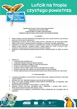 Regulamin GRY Lufcik na tropie czystego powietrza