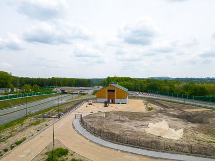 Drugi magazyn soli drogowej gotowy - to budynek o pojemności ok. 2000 ton na nowe zapasy soli przy Drodze Regionalnej, w okolicy Węzła Wodzisławska.