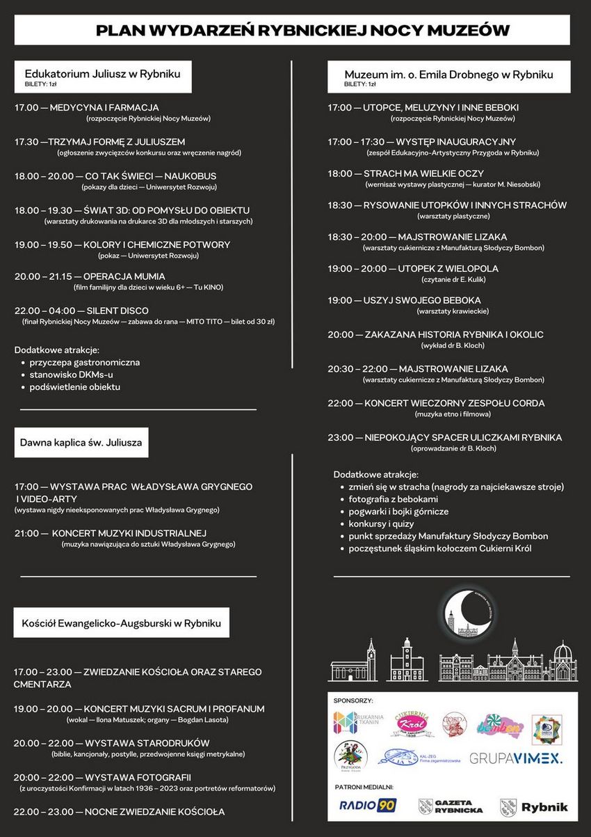 Grafika zapowiadająca Noc Muzeów