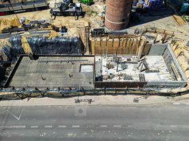 prace na budowie obiektu usługowego w Rybniku