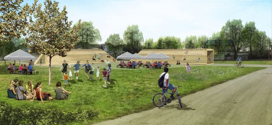 Koncepcja Miejsca Aktywności Lokalnej. Przyg. Pracownia MWArchitekci.