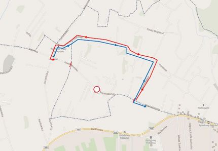 Mapa objazdów ul. Niewiadomskiej
