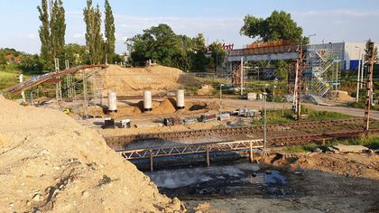 Plac budowy nowego wiaduktu