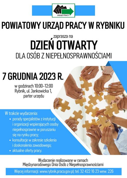 Plakat: Dzień Otwarty dla Osób z Niepelnosprawnościami