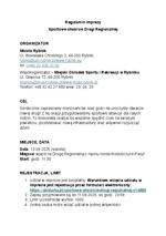 Sportowe otwarcie Drogi Regionalnej - REGULAMIN