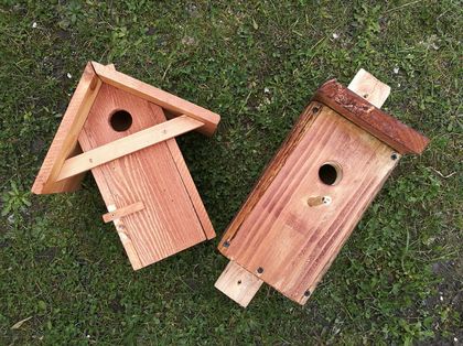 Budki lęgowe dla ptaków wykonane przez uczniów rybnickich szkół