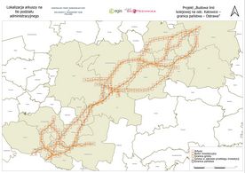 Mapa przebiegu linii kolejowej 