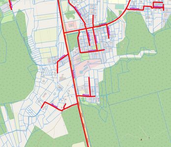 Schemat sieci gazowej z projektu Rybnik-Ochojec (pd)