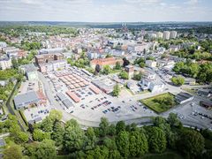 widok z lotu ptaka na targowisko
