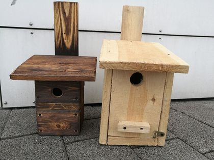 Budki lęgowe dla ptaków wykonane przez uczniów rybnickich szkół