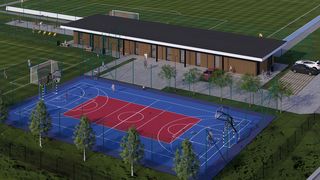 Wizualizacja kompleksu boisk Orlik w dzielnicy Chwałowice