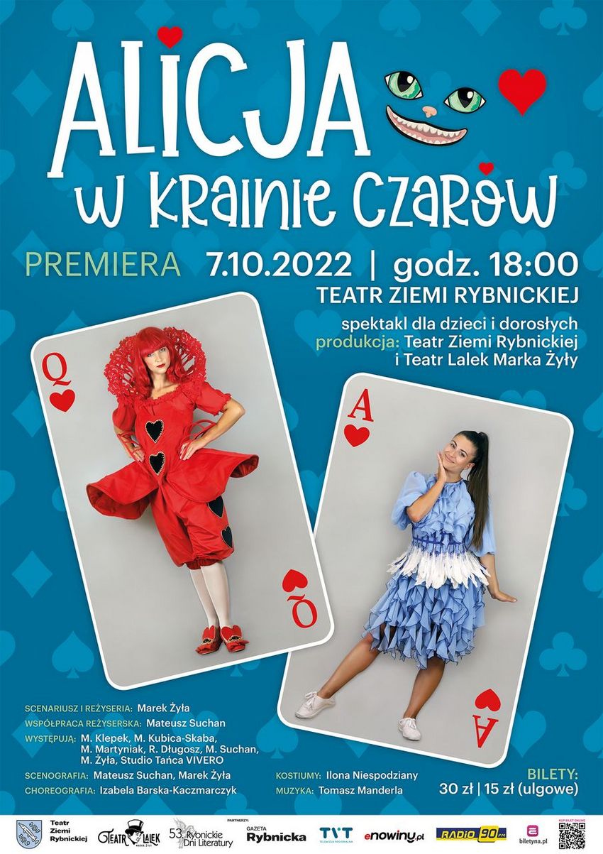 Plakat przedstawienia Alicja w krainie czarów 