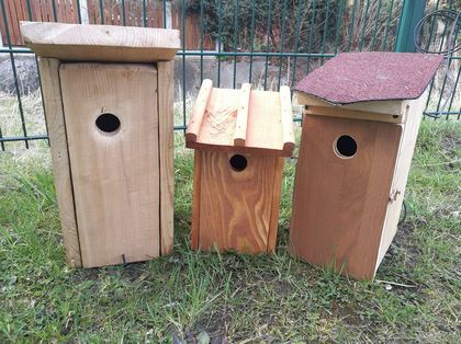 Budki lęgowe dla ptaków wykonane przez uczniów rybnickich szkół