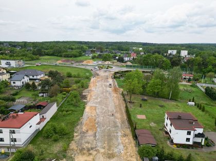 Budowa łącznika ul. Storczyków z lotu ptaka
