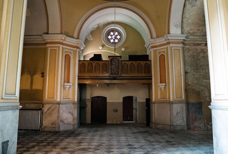 Wnętrze zdesakralizowanej kaplicy szpitalnej św. Juliusza 