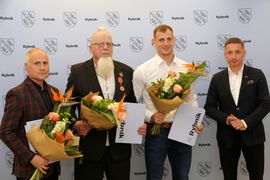 Uroczystość wręczenia sportowych wyróżnień podczas gali w Domu Kultury w Rybniku-Chwałowicach z udziałem prezydenta Rybnika 
