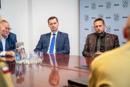 Spotkanie prezydenta miasta Rybnika z przedstawicielami straży pożarnej
