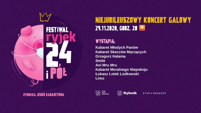 Plakat promujący niejubileuszowe wydanie Ryjka na antenie Polsatu, o którym mowa w tekście