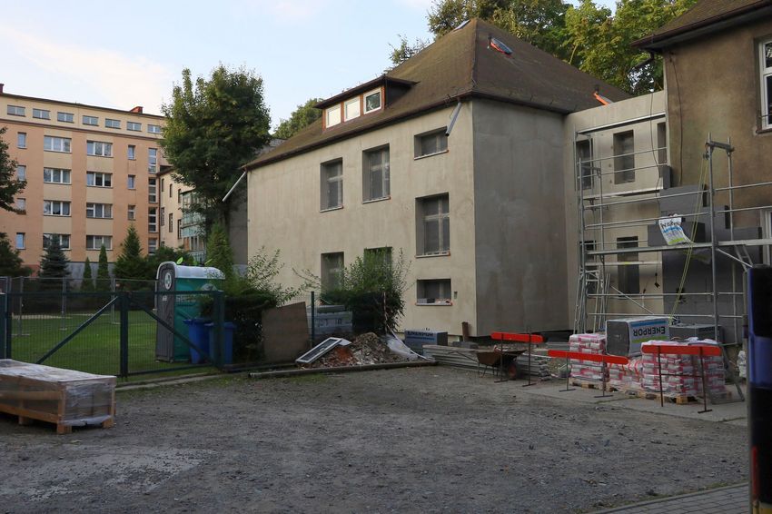 Budynek przedszkola nr 9 w trakcie prac remontowych