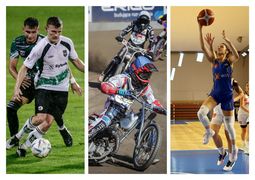 Kolaż zdjęć przedstawiających sportowców uprawiających różne dyscypliny sportu