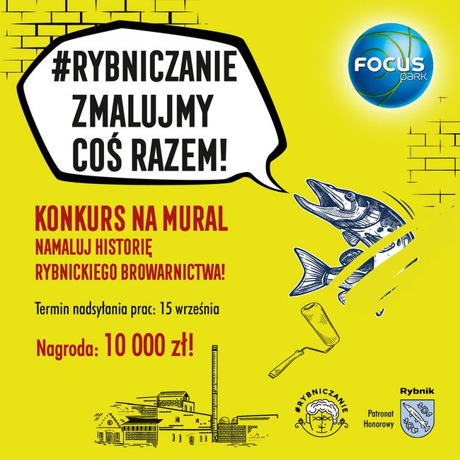 Plakat promujący konkurs na mural browarniczy