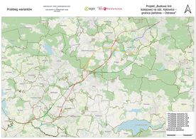 Mapa przebiegu linii kolejowej 