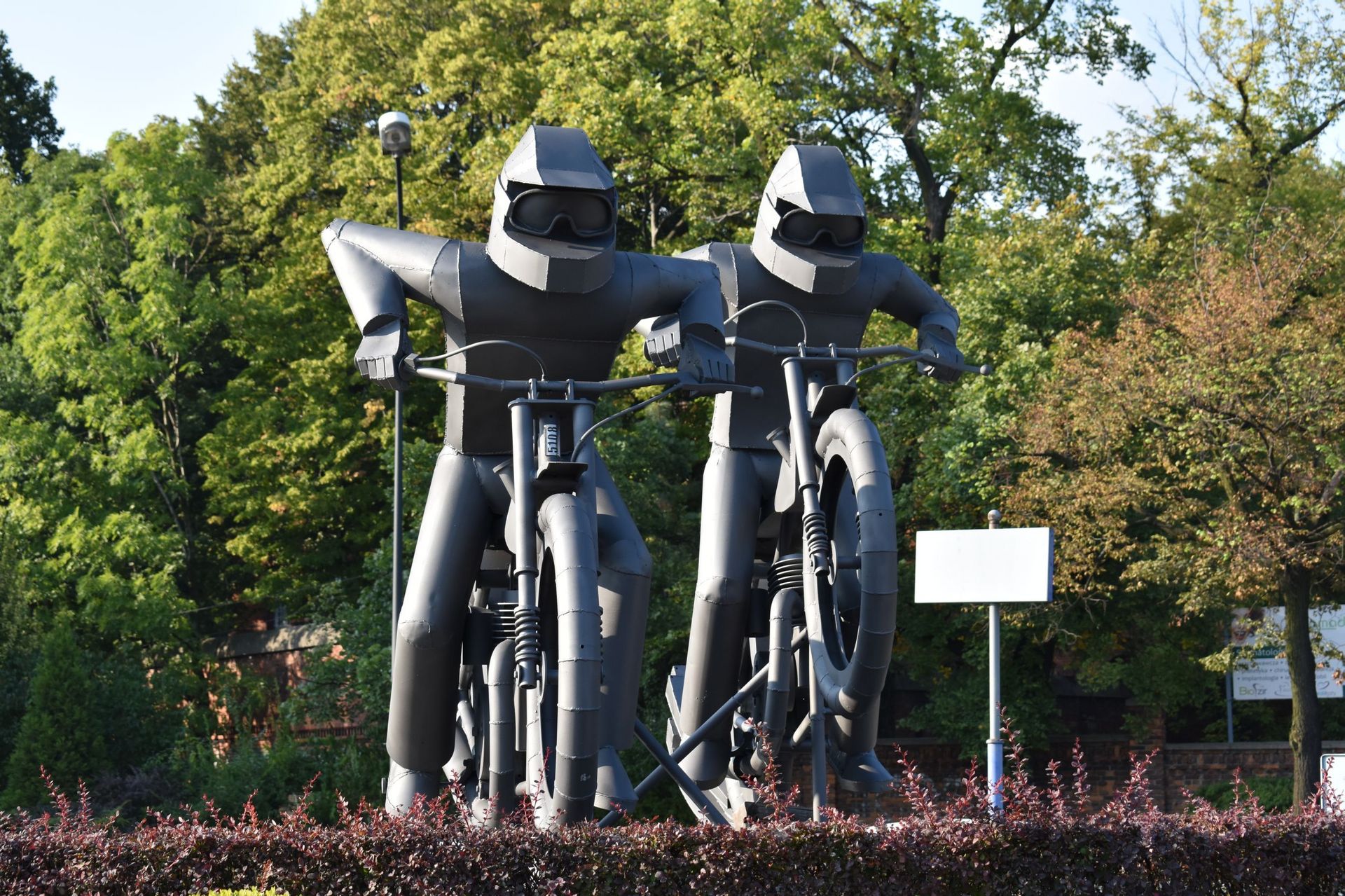 Żużlowcy na rondzie Gliwickim