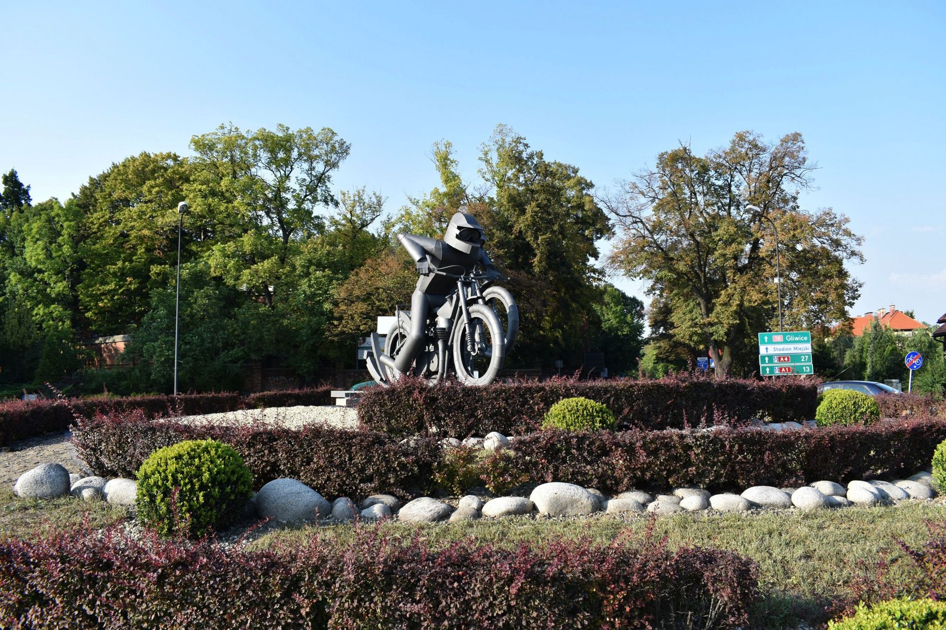 Żużlowcy na rondzie Gliwickim