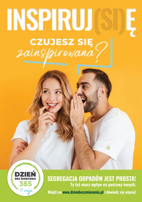 Grafika promująca akcję Dzień bez smiecenia. Po kliknięciu link przenosi na stronę www.dzienbezsmiecenia.pl