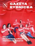 Okładka bieżącego numeru Gazety Rybnickiej - ekipa pracowników Edukatorium Juliusz